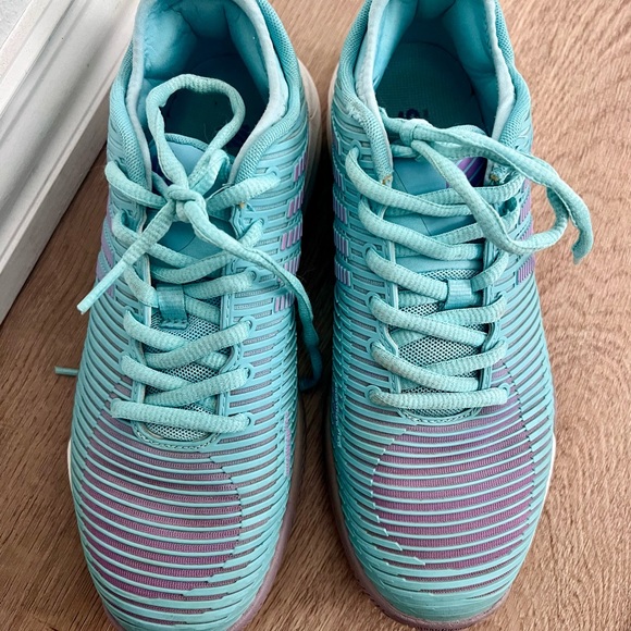 K-Swiss Women's Hypercourt Teal & Purple Athletic Sneakers - Picture 9 of 16